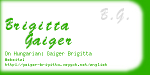 brigitta gaiger business card